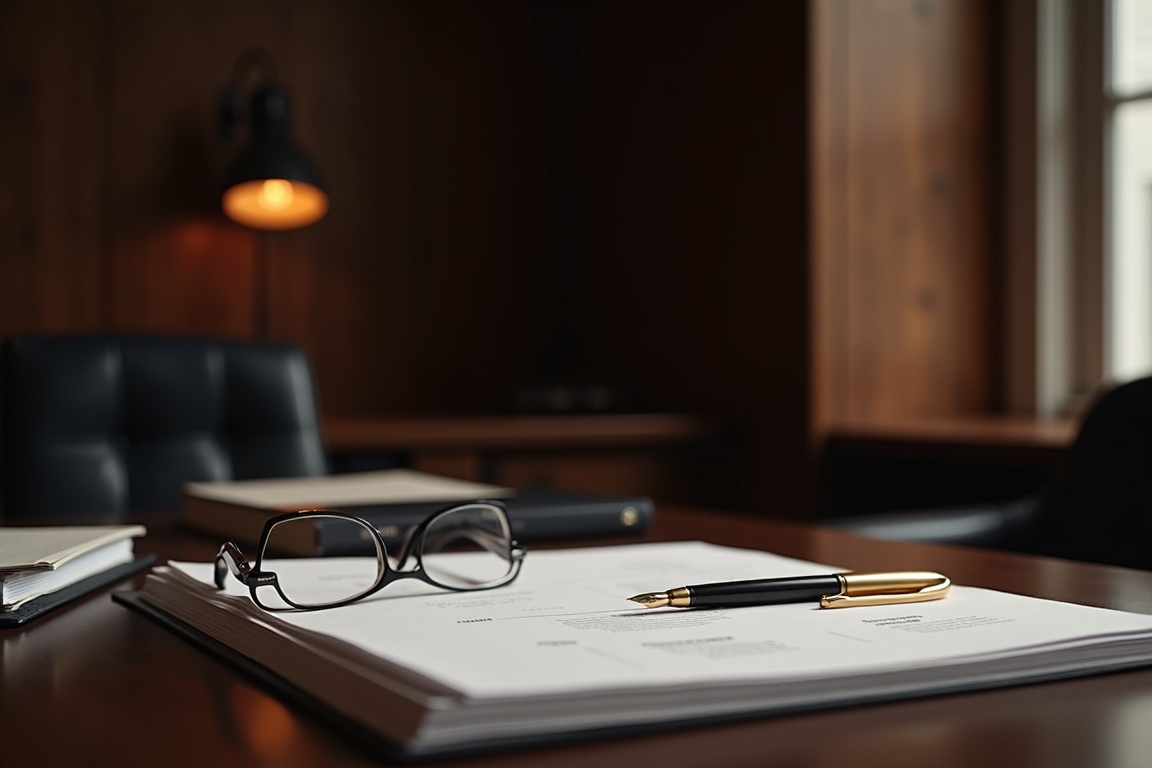 Devis techniques posés sur un bureau de direction